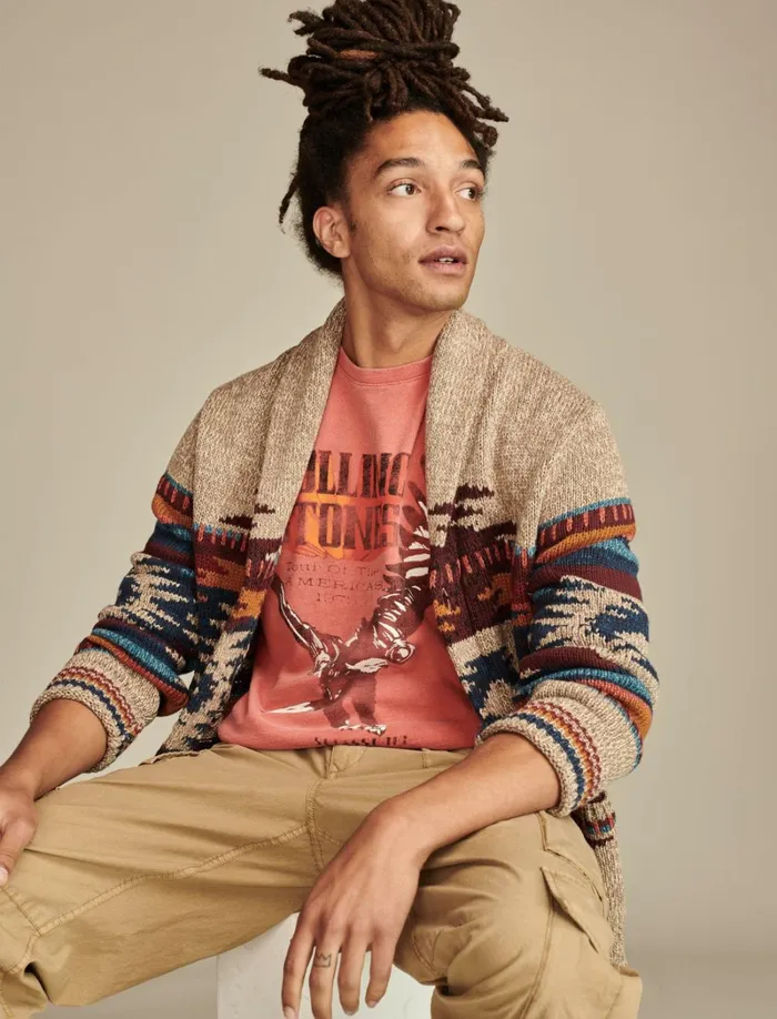 Lucky Brand Graphic Tees Men Rolling Stones Eagle Baked Apple