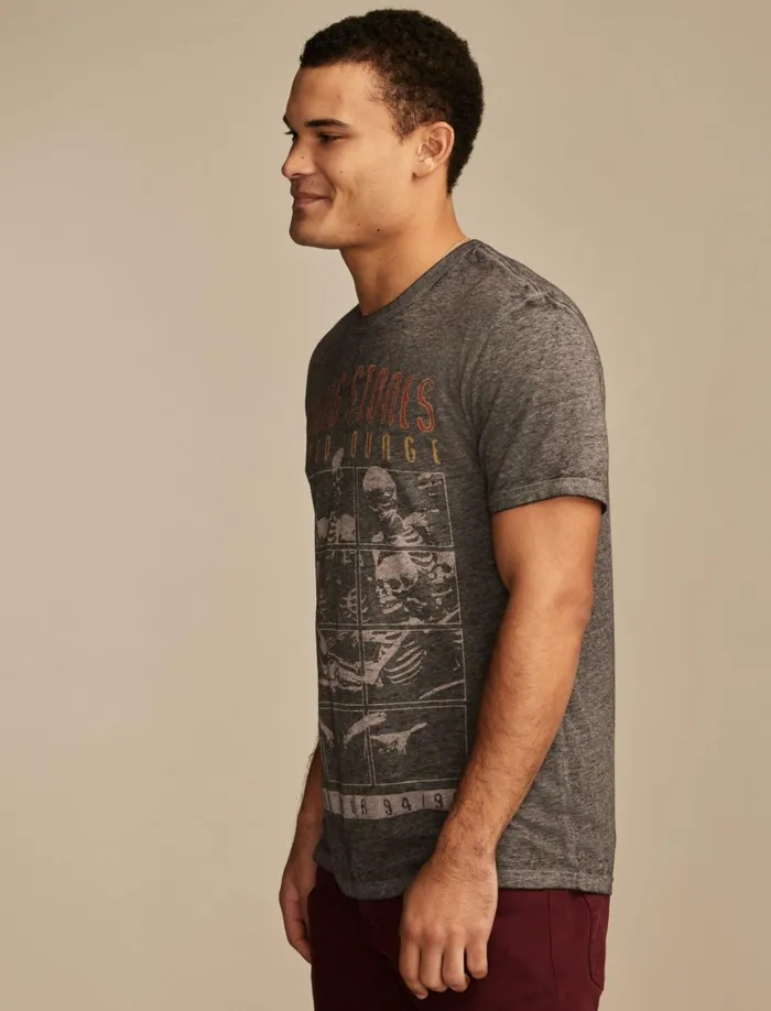 Lucky Brand Graphic Tees Men Rolling Stones Voodoo Lounge 001 Black