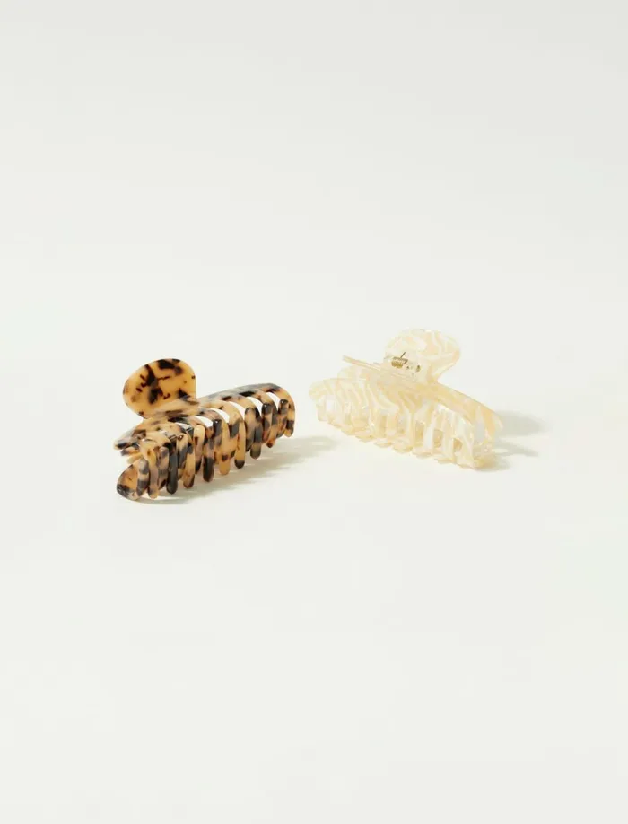 Lucky Brand Hair Accessories Women Classic Tortoise Claw Set Multi