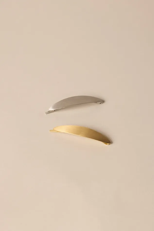 Lucky Brand Hair Accessories Women Two Tone Flat Clip Set Two Tone
