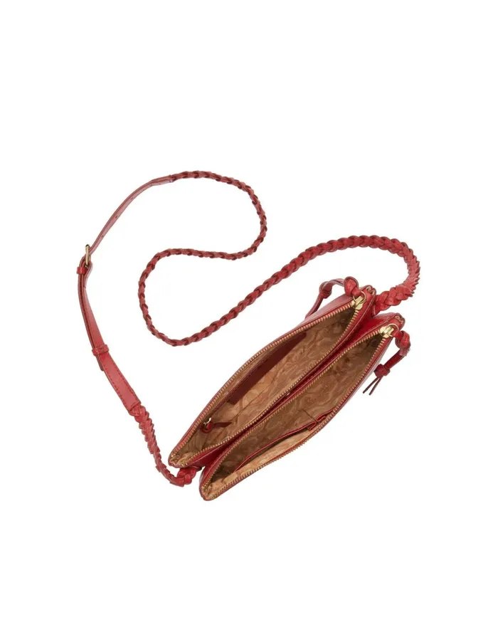 Lucky Brand Handbags Women Jema Crossbody Open Red