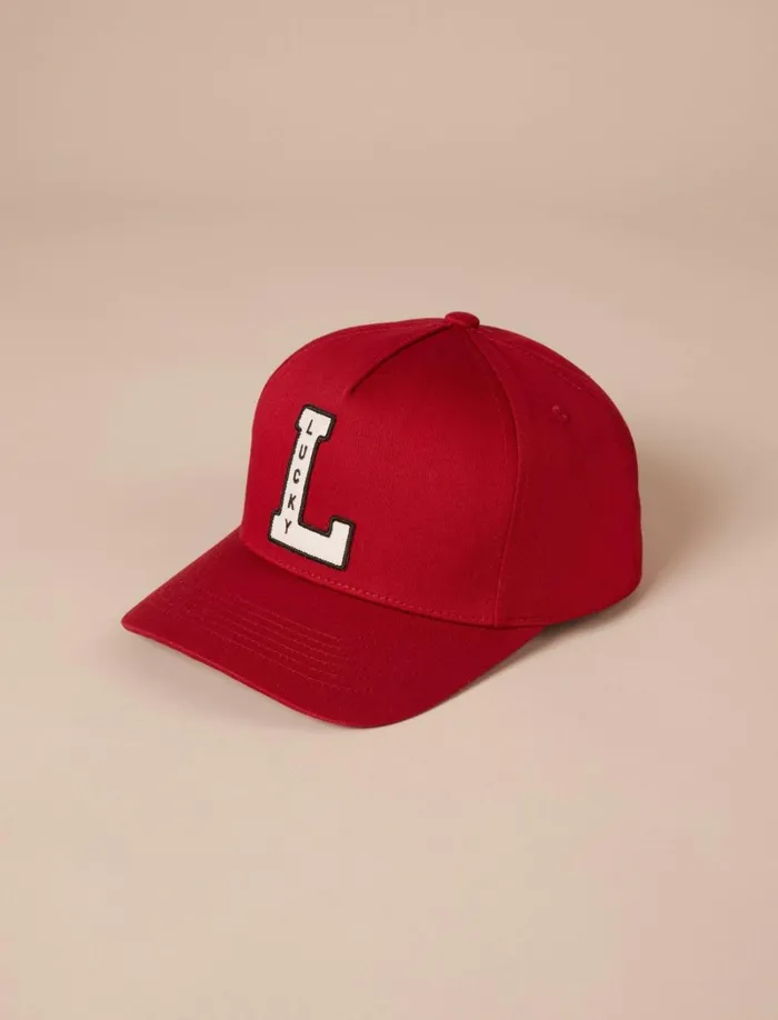 Lucky Brand Hats Women Lucky Vintage Embroidered Baseball Cap Light Red