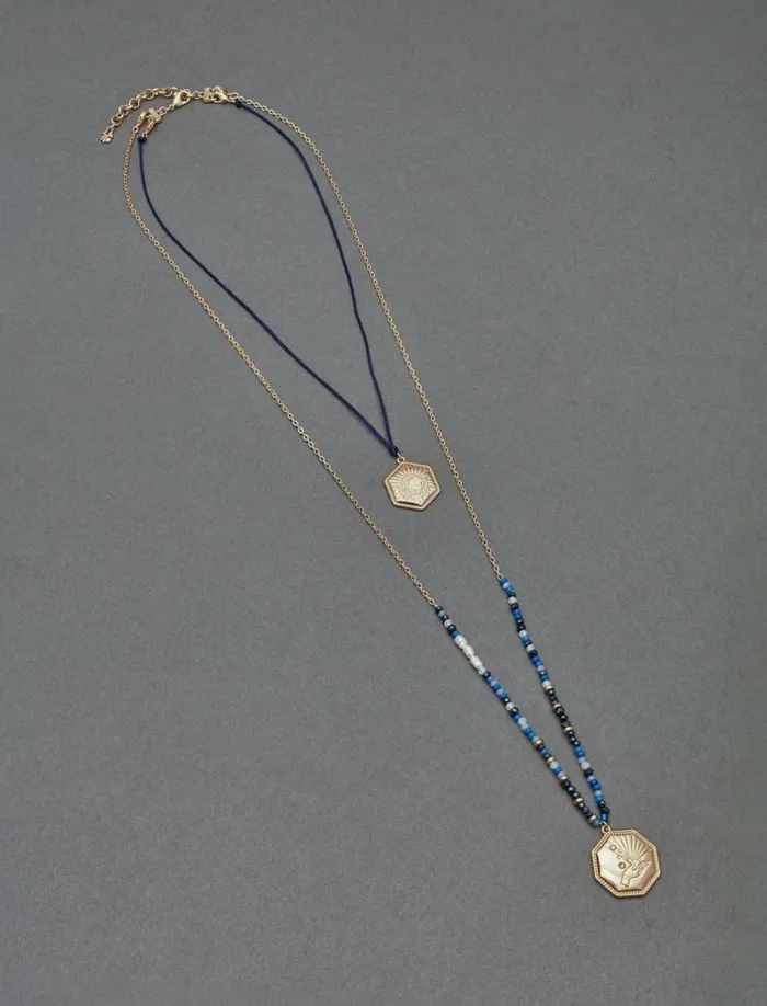 Lucky Brand Jewelry Women Celestial Layer Pendant Gold