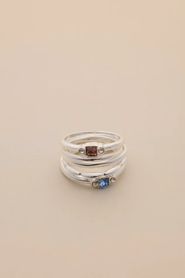 Lucky Brand Jewelry Women Delicate Ring Stack Silver