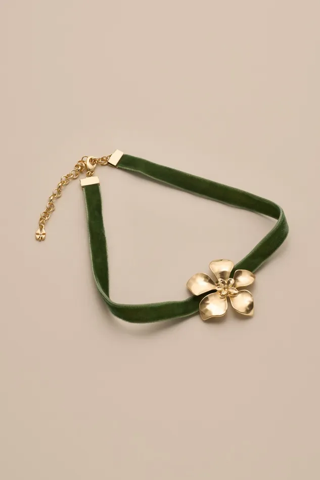 Lucky Brand Jewelry Women Flower Choker Necklace Gold