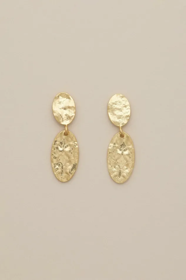 Lucky Brand Jewelry Women Hammered Drop Earrings Gold