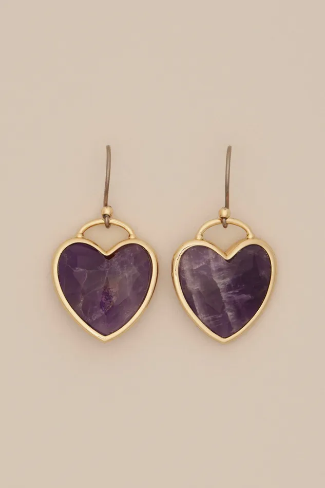 Lucky Brand Jewelry Women Heart Drop Earrings Gold