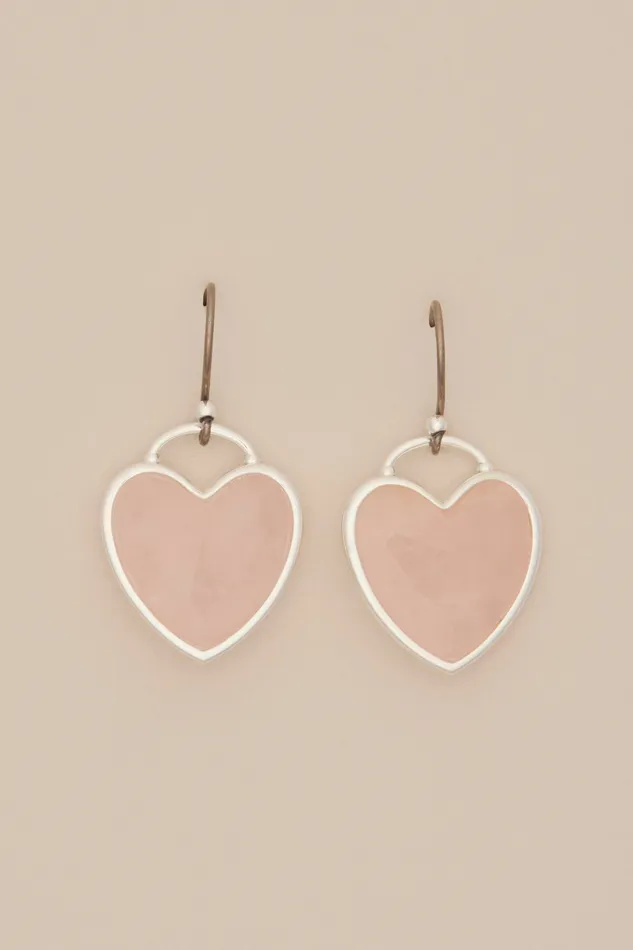 Lucky Brand Jewelry Women Heart Drop Earrings Silver