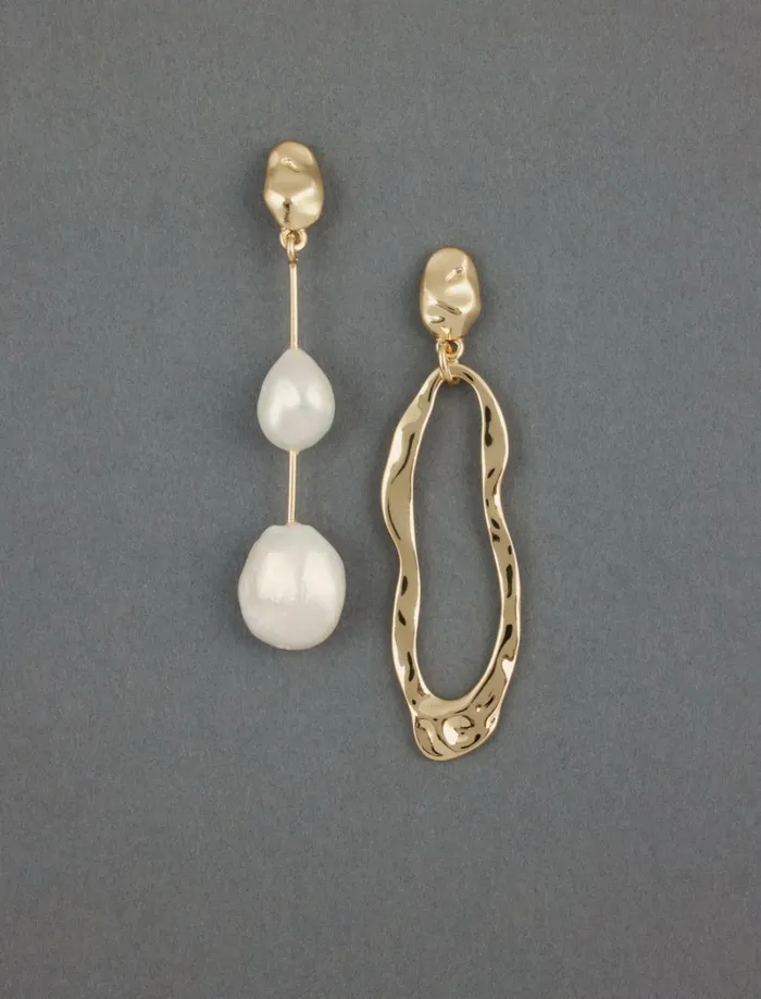 Lucky Brand Jewelry Women Mismatch Gold Earrings Gold