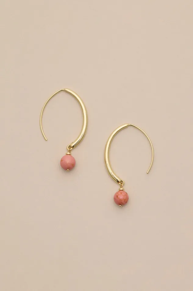 Lucky Brand Jewelry Women Swirl Beaded Earrings Gold