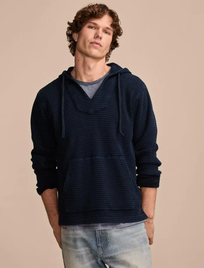 Lucky Brand Shirts and Tops Men Indigo Waffle Baja Indigo