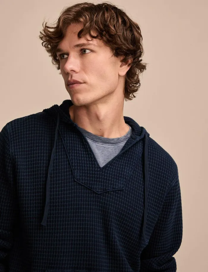Lucky Brand Shirts and Tops Men Indigo Waffle Baja Indigo