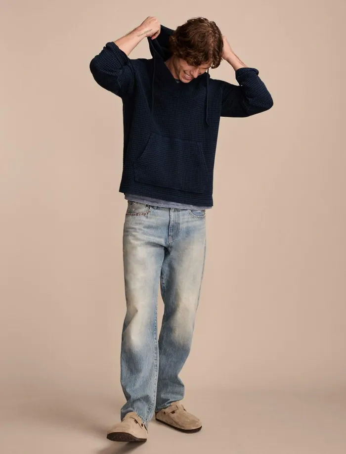 Lucky Brand Shirts and Tops Men Indigo Waffle Baja Indigo