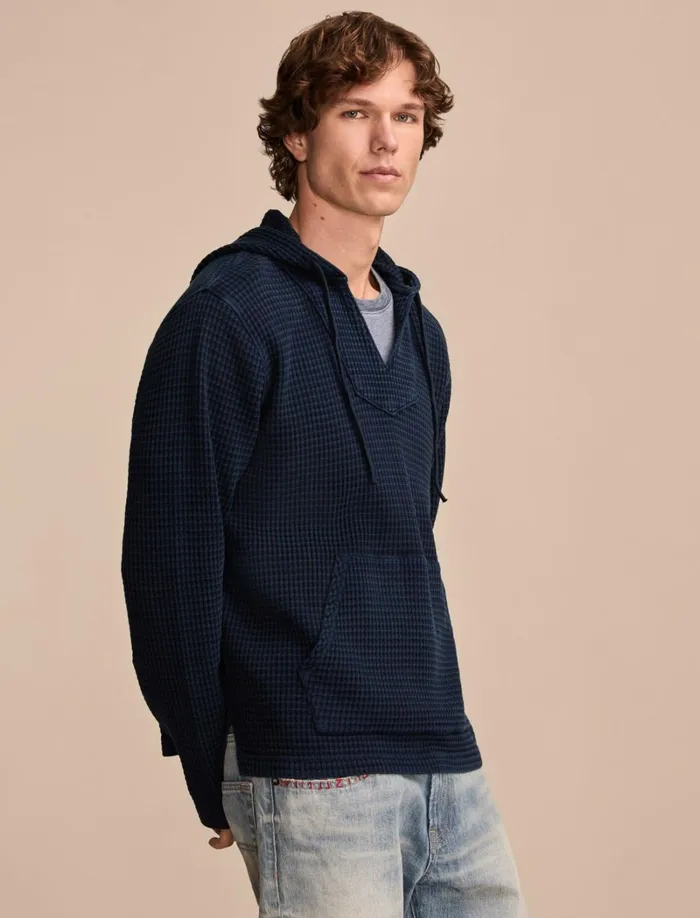 Lucky Brand Shirts and Tops Men Indigo Waffle Baja Indigo