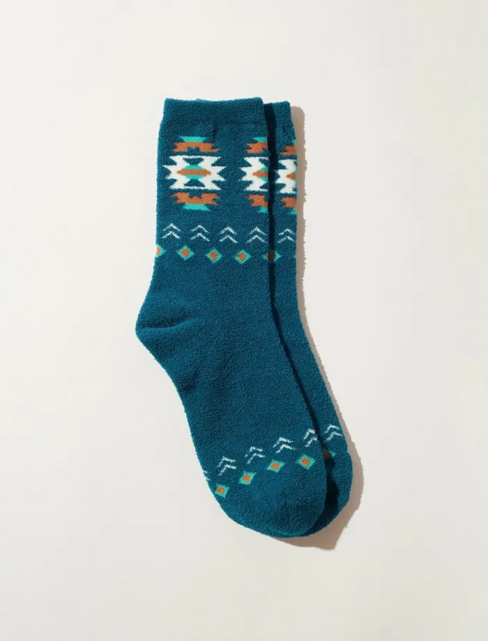 Lucky Brand Socks Women Southwest Fuzzy Sock Multi