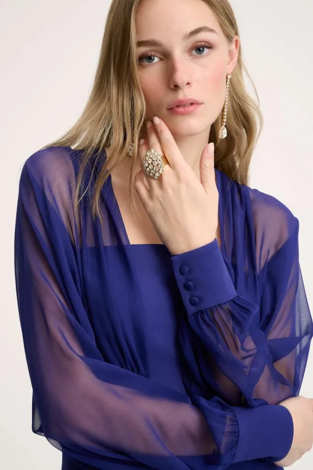 Luisa Spagnoli Bijoux Normo 8211 Rhinestone Ring Nickelgold 8211 Women Luisa Spagnoli Bijoux Normo 8211 Rhinestone Ring Nickelgold 8211 Women