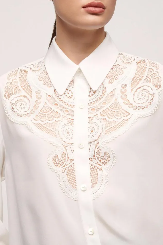Luisa Spagnoli Blouses And Shirts Lampedusa 8211 Elegant Shirt Cream 8211 Women Luisa Spagnoli Blouses And Shirts Lampedusa 8211 Elegant Shirt Cream 8211 Women