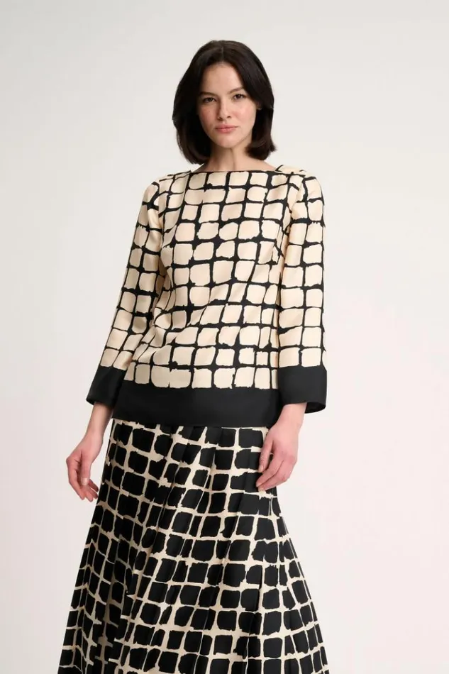 Luisa Spagnoli Blouses And Shirts Leggio 8211 Checked Blouse 8211 Women Luisa Spagnoli Blouses And Shirts Leggio 8211 Checked Blouse 8211 Women