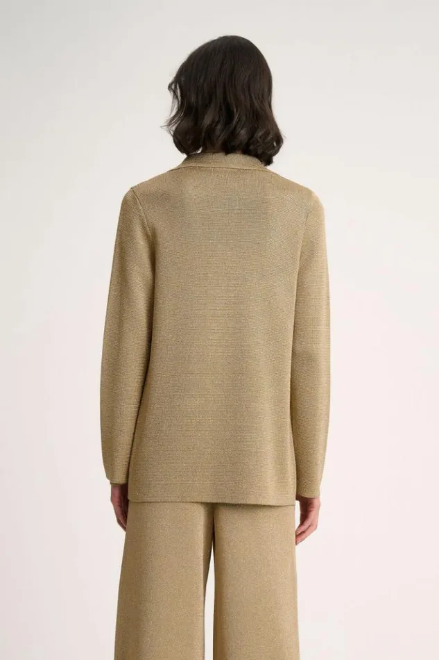 Luisa Spagnoli Cardigan Zeppola 8211 Lurex Cardigan Yellow 8211 Women Luisa Spagnoli Cardigan Zeppola 8211 Lurex Cardigan Yellow 8211 Women