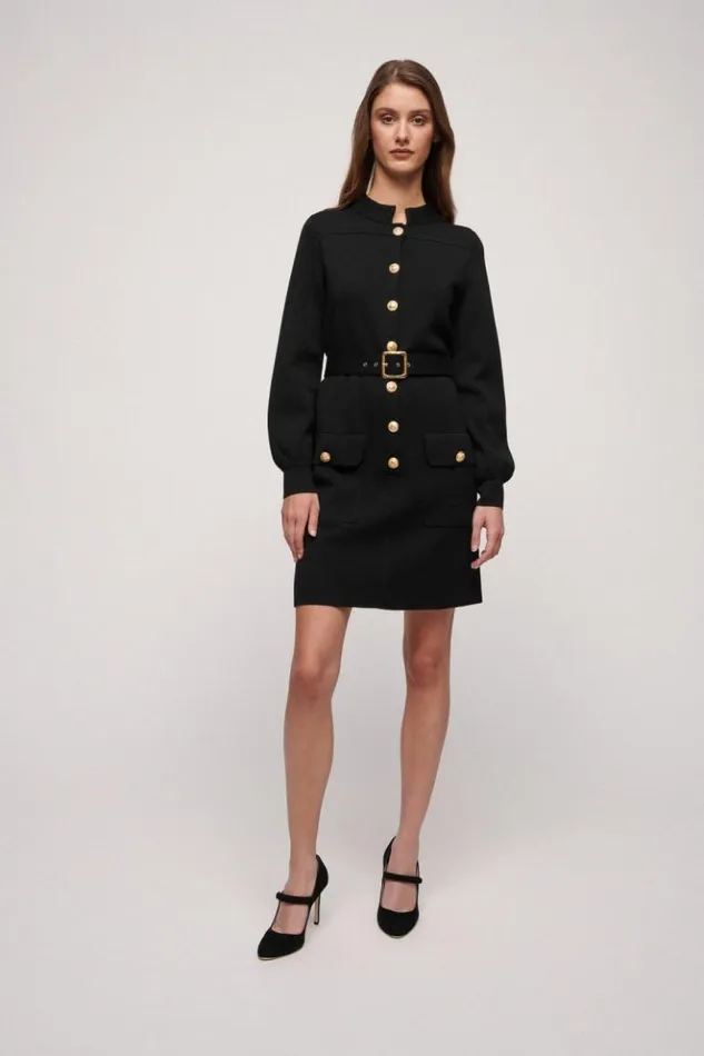 Luisa Spagnoli Dresses and Jumpsuits Miraggio 8211 Shirt Dress Black 8211 Women
