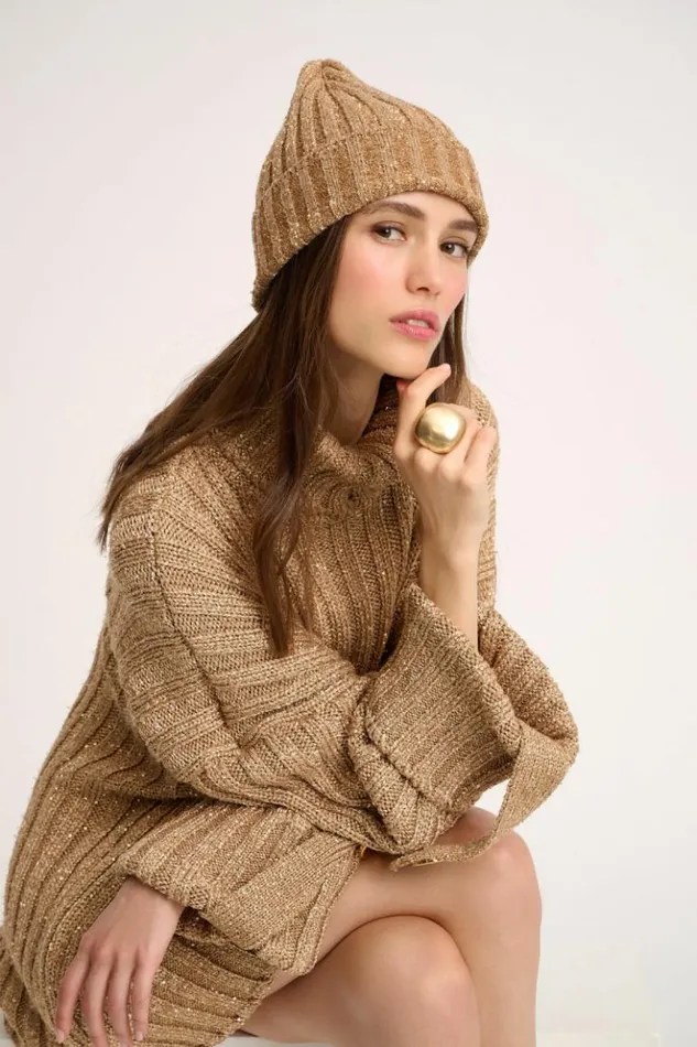 Luisa Spagnoli Hats And Gloves Cico 8211 Lurex Beanie Hat 8211 Fashion Show 8211 Women Luisa Spagnoli Hats And Gloves Cico 8211 Lurex Beanie Hat 8211 Fashion Show 8211 Women