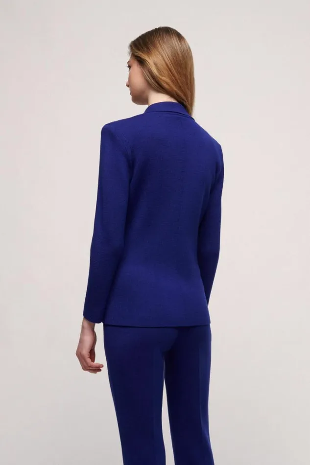 Luisa Spagnoli Jackets and Blazers Metallo 8211 Wool Jacket Bluette 8211 Women Luisa Spagnoli Jackets and Blazers Metallo 8211 Wool Jacket Bluette 8211 Women