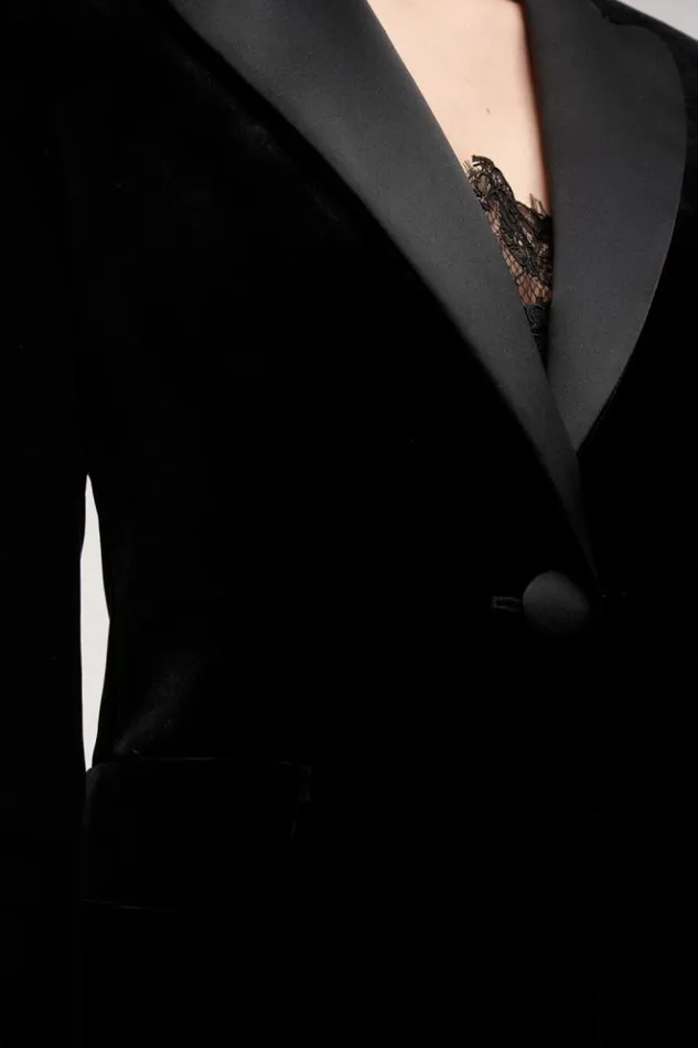 Luisa Spagnoli Jackets and Blazers Sfoglia 8211 Elegant Jacket Black 8211 Women Luisa Spagnoli Jackets and Blazers Sfoglia 8211 Elegant Jacket Black 8211 Women