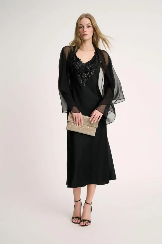Luisa Spagnoli Jackets and Blazers Sottile 8211 Silk Overcoat Black 8211 Women Luisa Spagnoli Jackets and Blazers Sottile 8211 Silk Overcoat Black 8211 Women
