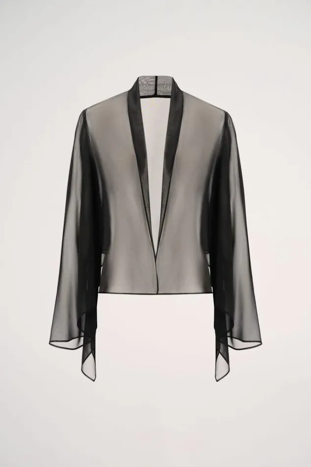 Luisa Spagnoli Jackets and Blazers Sottile 8211 Silk Overcoat Black 8211 Women Luisa Spagnoli Jackets and Blazers Sottile 8211 Silk Overcoat Black 8211 Women