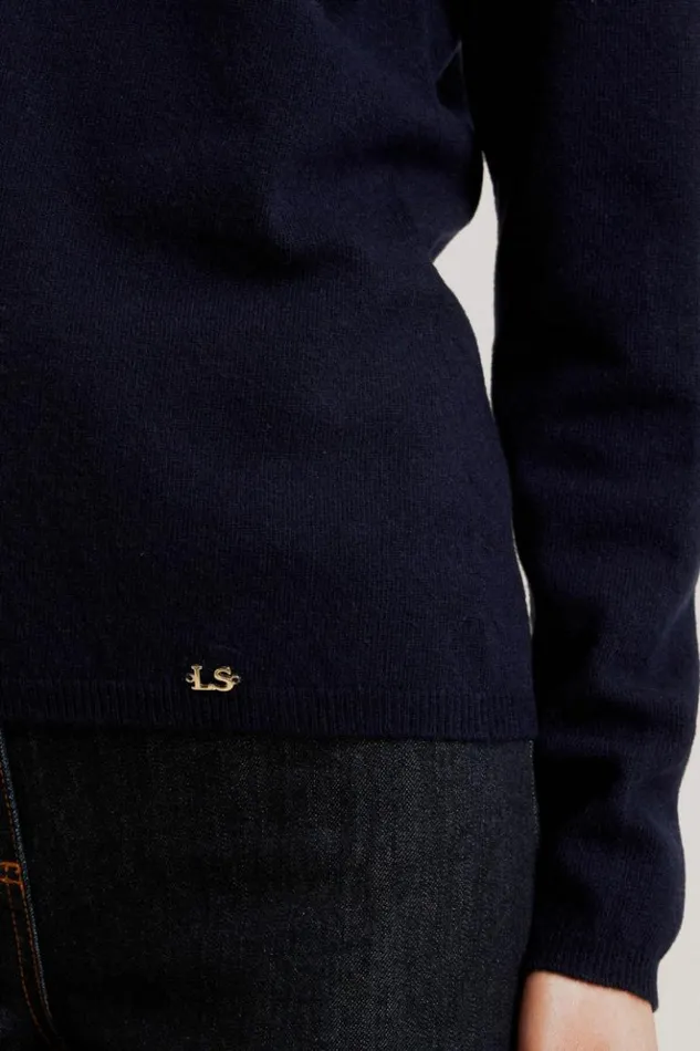 Luisa Spagnoli Knitwear Calco 8211 Wool Sweater Blue 8211 Women Luisa Spagnoli Knitwear Calco 8211 Wool Sweater Blue 8211 Women