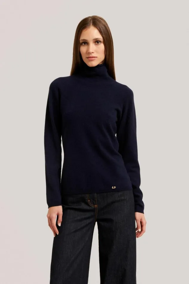 Luisa Spagnoli Knitwear Calco 8211 Wool Sweater Blue 8211 Women Luisa Spagnoli Knitwear Calco 8211 Wool Sweater Blue 8211 Women