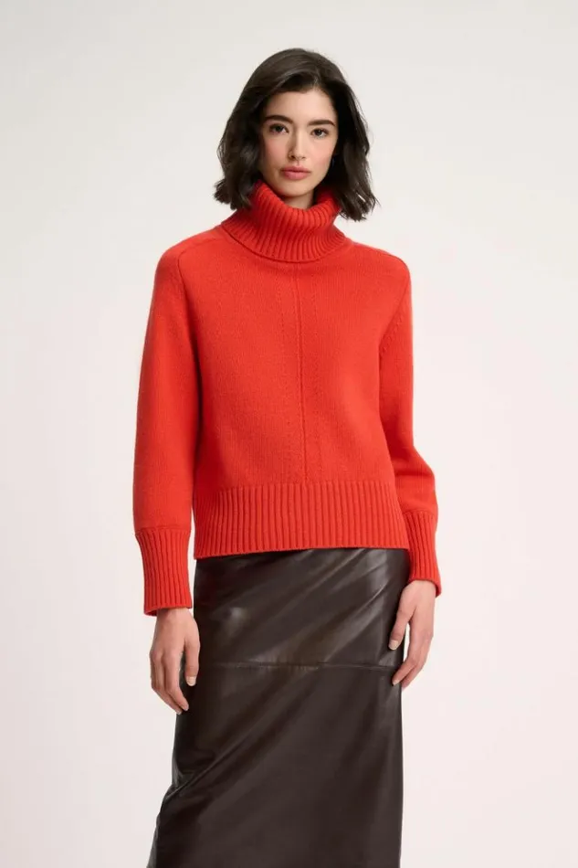 Luisa Spagnoli Knitwear Conduttore 8211 Turtleneck Pullover Orange 8211 Women Luisa Spagnoli Knitwear Conduttore 8211 Turtleneck Pullover Orange 8211 Women