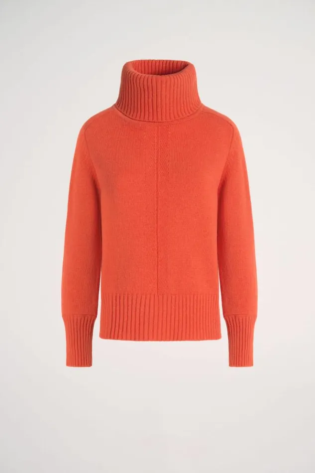 Luisa Spagnoli Knitwear Conduttore 8211 Turtleneck Pullover Orange 8211 Women Luisa Spagnoli Knitwear Conduttore 8211 Turtleneck Pullover Orange 8211 Women