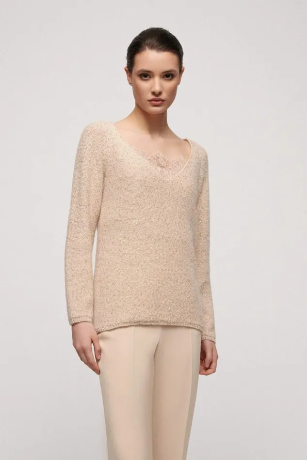 Luisa Spagnoli Knitwear Consorte 8211 Elegant Sweater Beige 8211 Women