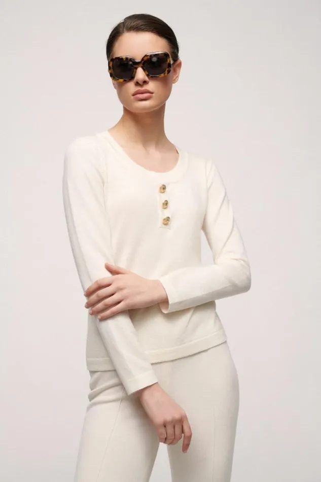 Luisa Spagnoli Knitwear Mansueta 8211 Elegant Pullover Cream 8211 Women