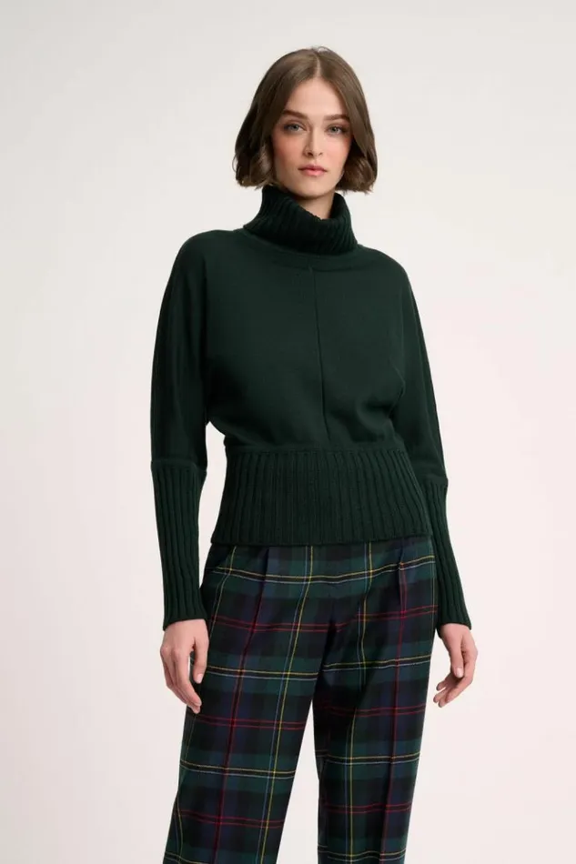 Luisa Spagnoli Knitwear Maratta 8211 Turtleneck Pullover Bottlegreen 8211 Women