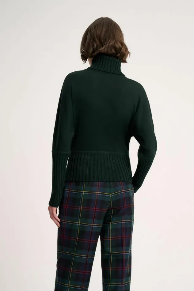 Luisa Spagnoli Knitwear Maratta 8211 Turtleneck Pullover Bottlegreen 8211 Women Luisa Spagnoli Knitwear Maratta 8211 Turtleneck Pullover Bottlegreen 8211 Women