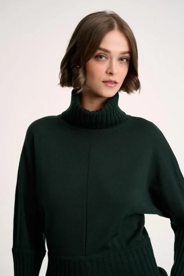 Luisa Spagnoli Knitwear Maratta 8211 Turtleneck Pullover Bottlegreen 8211 Women Luisa Spagnoli Knitwear Maratta 8211 Turtleneck Pullover Bottlegreen 8211 Women