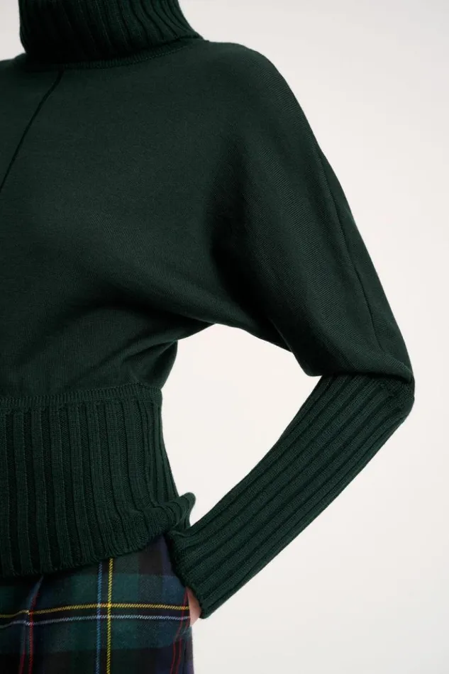 Luisa Spagnoli Knitwear Maratta 8211 Turtleneck Pullover Bottlegreen 8211 Women Luisa Spagnoli Knitwear Maratta 8211 Turtleneck Pullover Bottlegreen 8211 Women