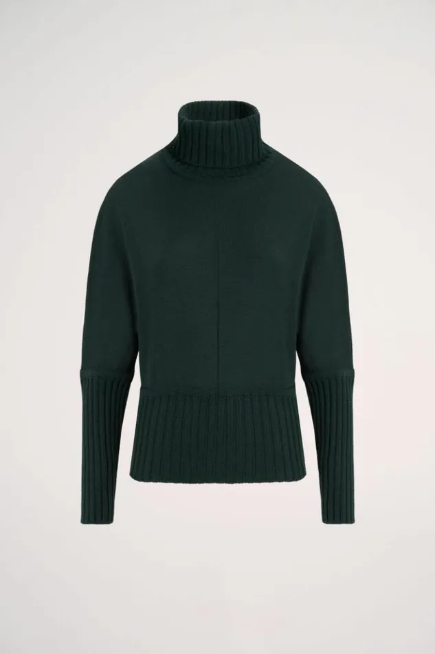 Luisa Spagnoli Knitwear Maratta 8211 Turtleneck Pullover Bottlegreen 8211 Women Luisa Spagnoli Knitwear Maratta 8211 Turtleneck Pullover Bottlegreen 8211 Women