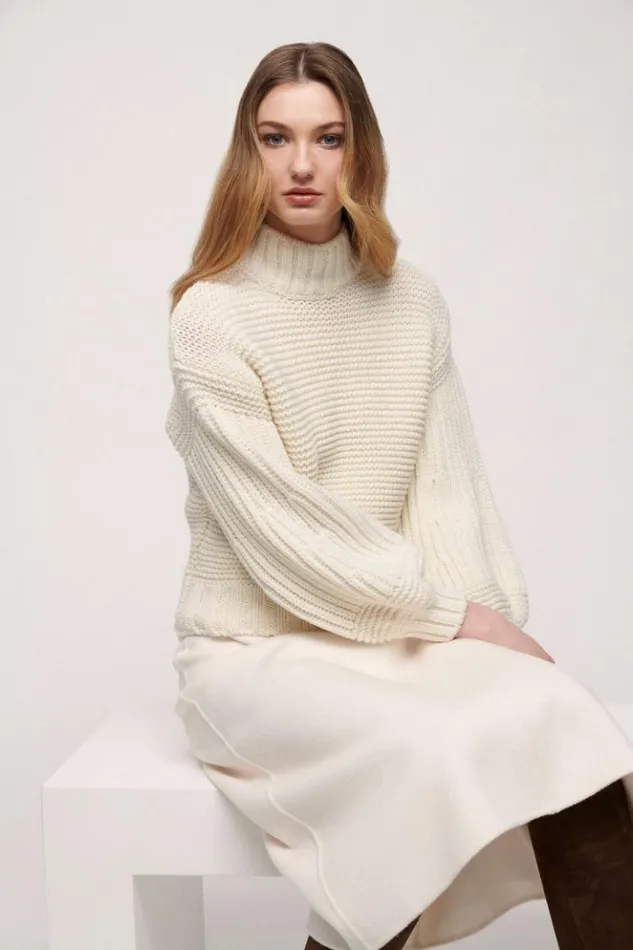 Luisa Spagnoli Knitwear Mondragone 8211 Wool Pullover Cream 8211 Women