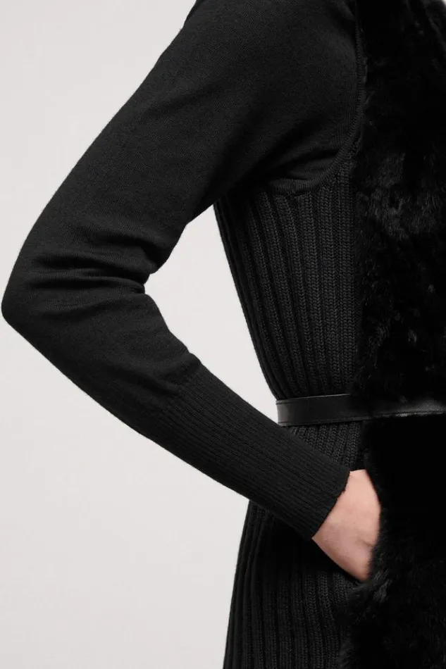 Luisa Spagnoli Outerwear Mercante 8211 Faux Fur Gilet Black 8211 Women Luisa Spagnoli Outerwear Mercante 8211 Faux Fur Gilet Black 8211 Women