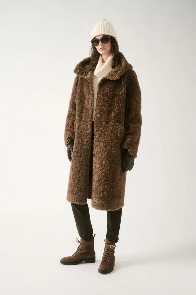 Luisa Spagnoli Outerwear Serra 8211 Teddy Coat Brown 8211 Women Luisa Spagnoli Outerwear Serra 8211 Teddy Coat Brown 8211 Women