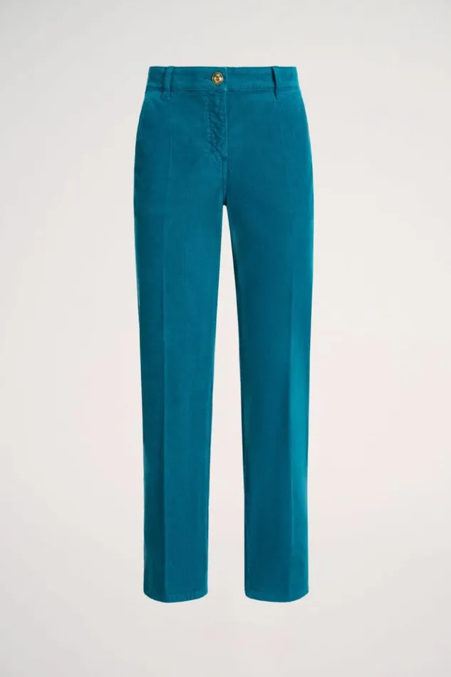Luisa Spagnoli Pants Olimpica 8211 Corduroy Trousers Peacock 8211 Women Luisa Spagnoli Pants Olimpica 8211 Corduroy Trousers Peacock 8211 Women