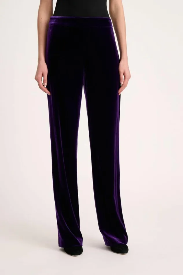 Luisa Spagnoli Pants Orfano 8211 Velvet Trousers Purple 8211 Women