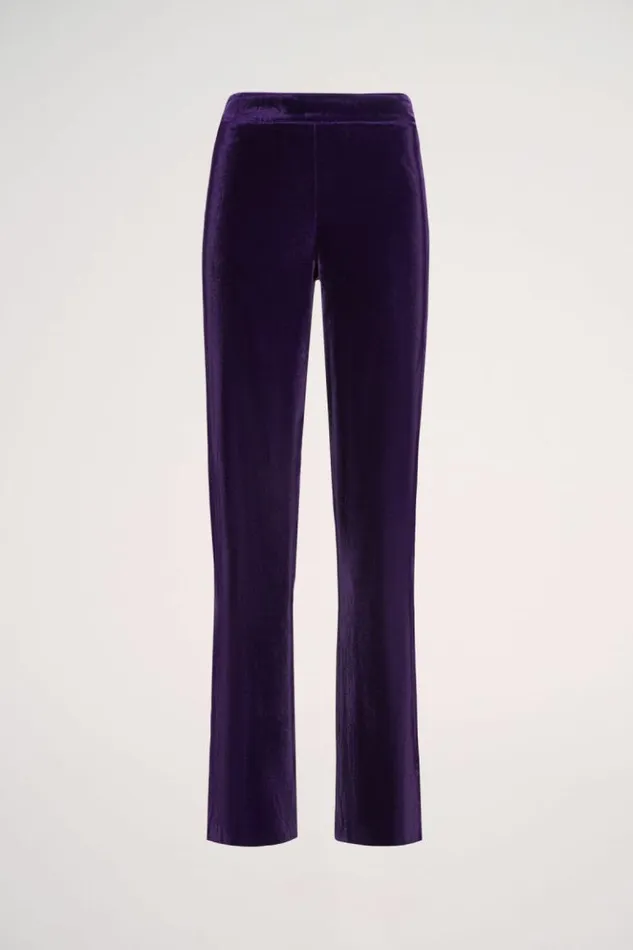 Luisa Spagnoli Pants Orfano 8211 Velvet Trousers Purple 8211 Women Luisa Spagnoli Pants Orfano 8211 Velvet Trousers Purple 8211 Women