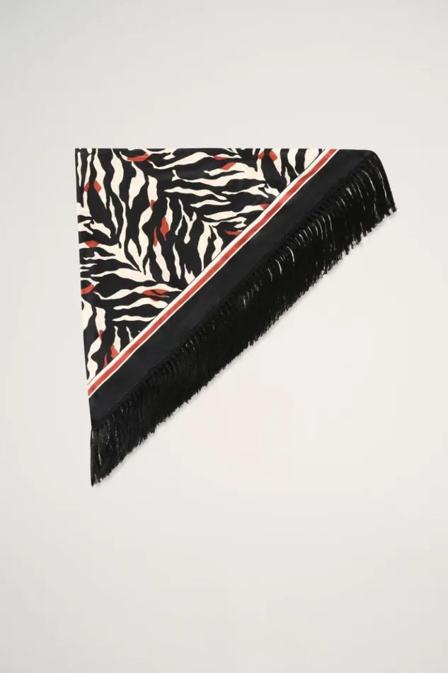 Luisa Spagnoli Scarves And Foulards Redunca 8211 Silk Shawl Blackrust 8211 Women