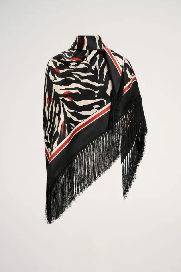 Luisa Spagnoli Scarves And Foulards Redunca 8211 Silk Shawl Blackrust 8211 Women Luisa Spagnoli Scarves And Foulards Redunca 8211 Silk Shawl Blackrust 8211 Women
