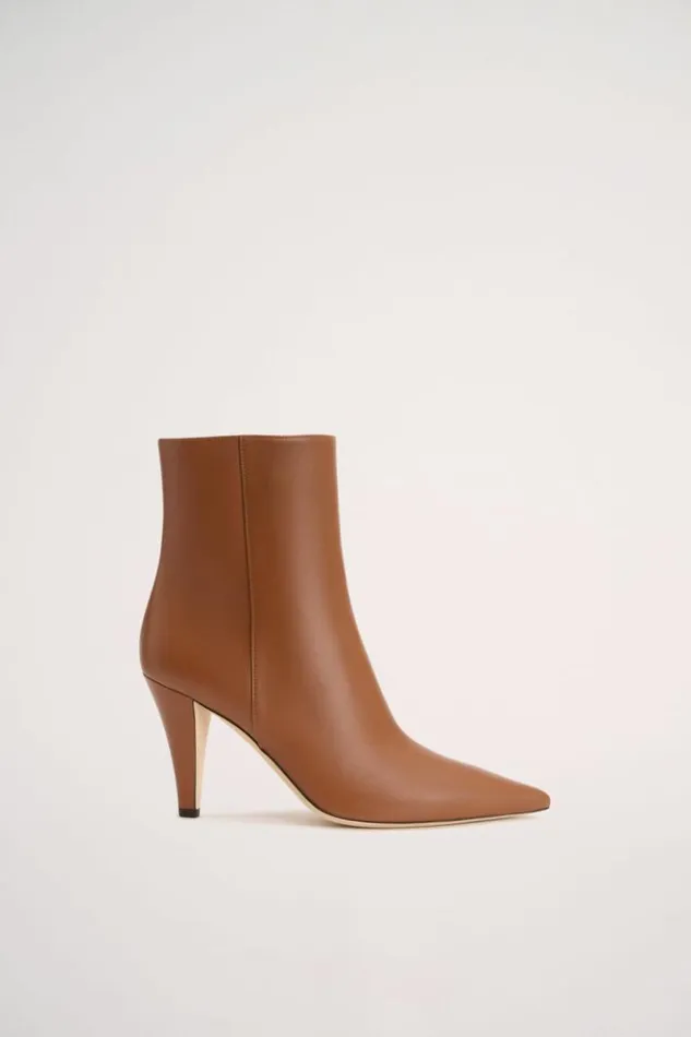 Luisa Spagnoli Shoes And Accessories Unicorno 8211 Leather Ankle Boots Almond 8211 Women