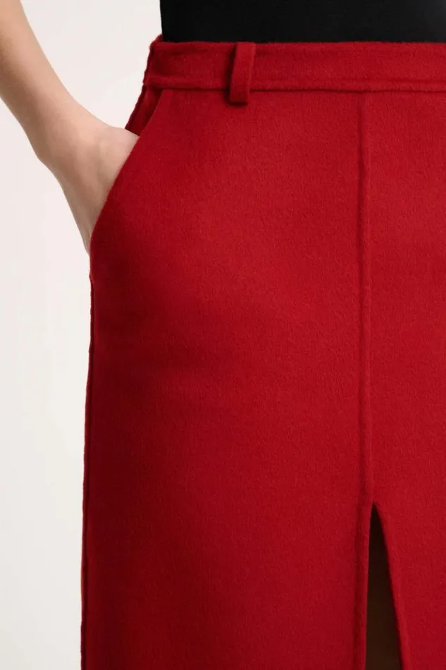 Luisa Spagnoli Skirts And Shorts Fattura 8211 Blended Wool Skirt 8211 Fashion Show Red 8211 Women Luisa Spagnoli Skirts And Shorts Fattura 8211 Blended Wool Skirt 8211 Fashion Show Red 8211 Women